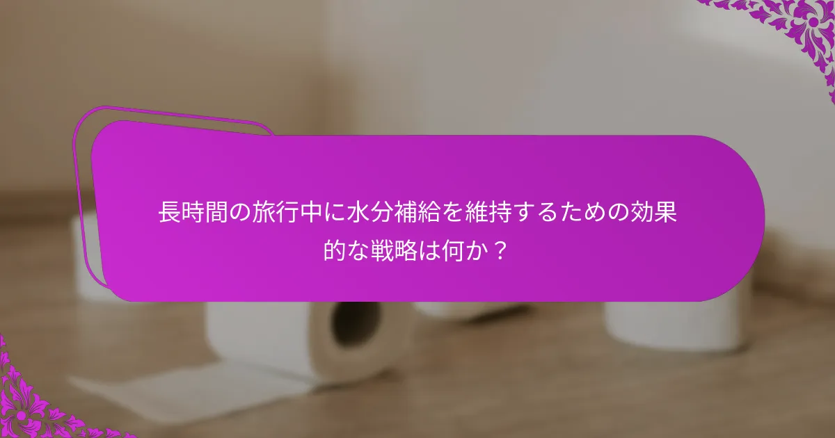 旅行中の便秘を防ぐためにどれくらいの水を飲むべきか?