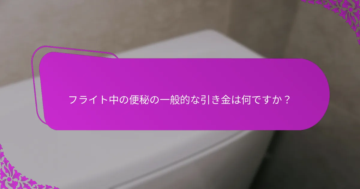 フライト中に消化を助ける身体活動は何ですか？