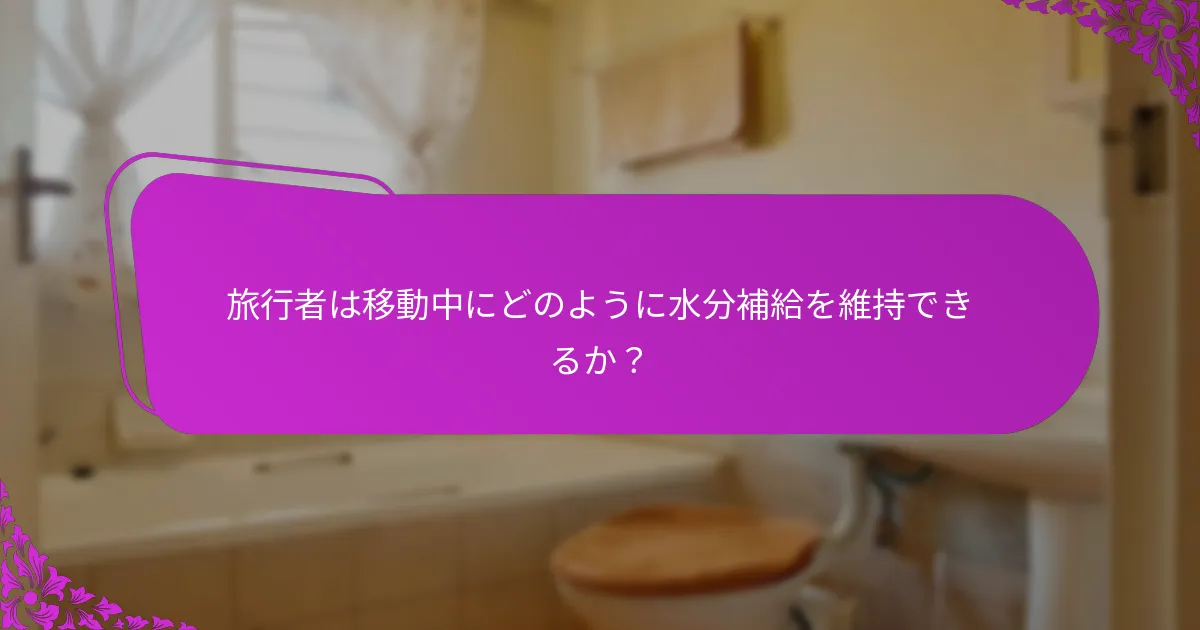 旅行に関連する要因が便秘に寄与するのはどのようなものか？