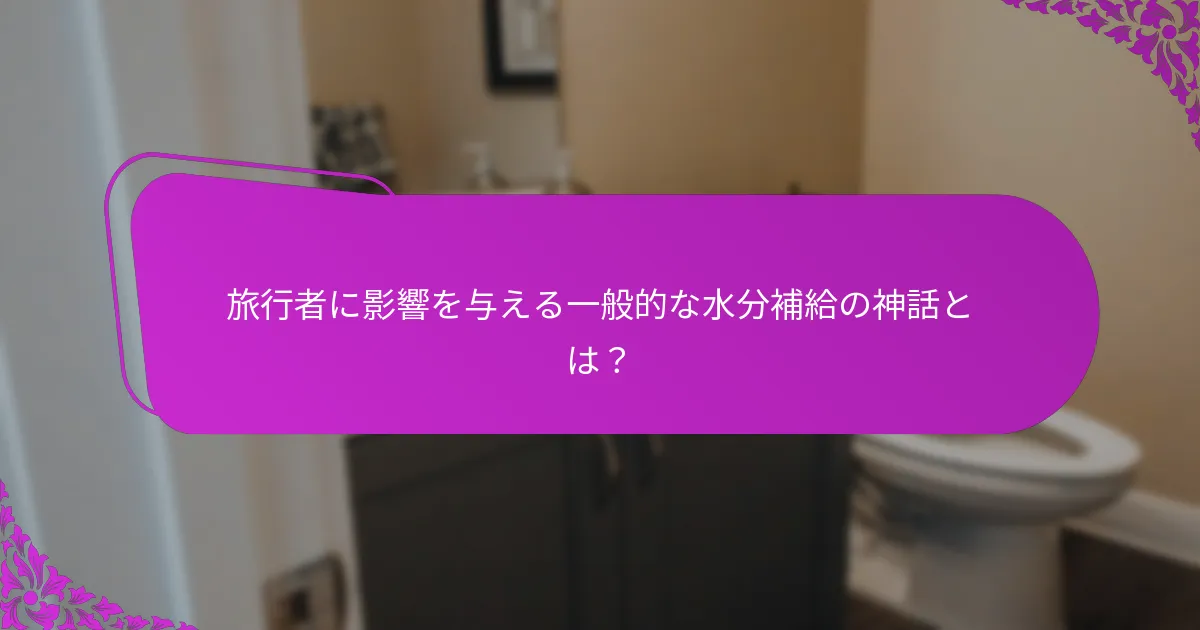 旅行関連の便秘を防ぐためのライフスタイルの変更は？