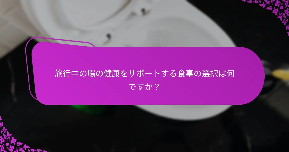 薬やサプリメントは旅行中の便秘を防ぐ上でどのような役割を果たしますか?