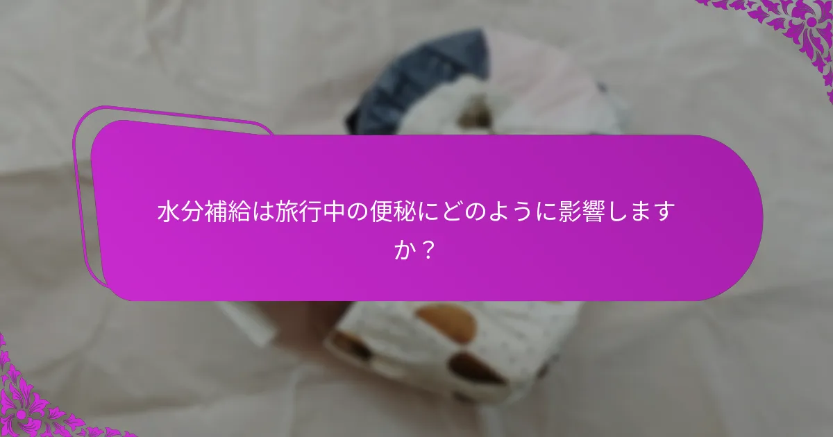 旅行者はどのように水分補給のレベルを監視できますか？