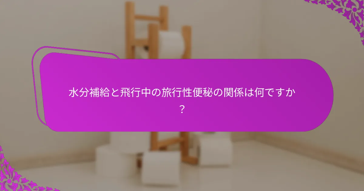 旅行中の水分補給と便秘に関する一般的な誤解は何ですか?