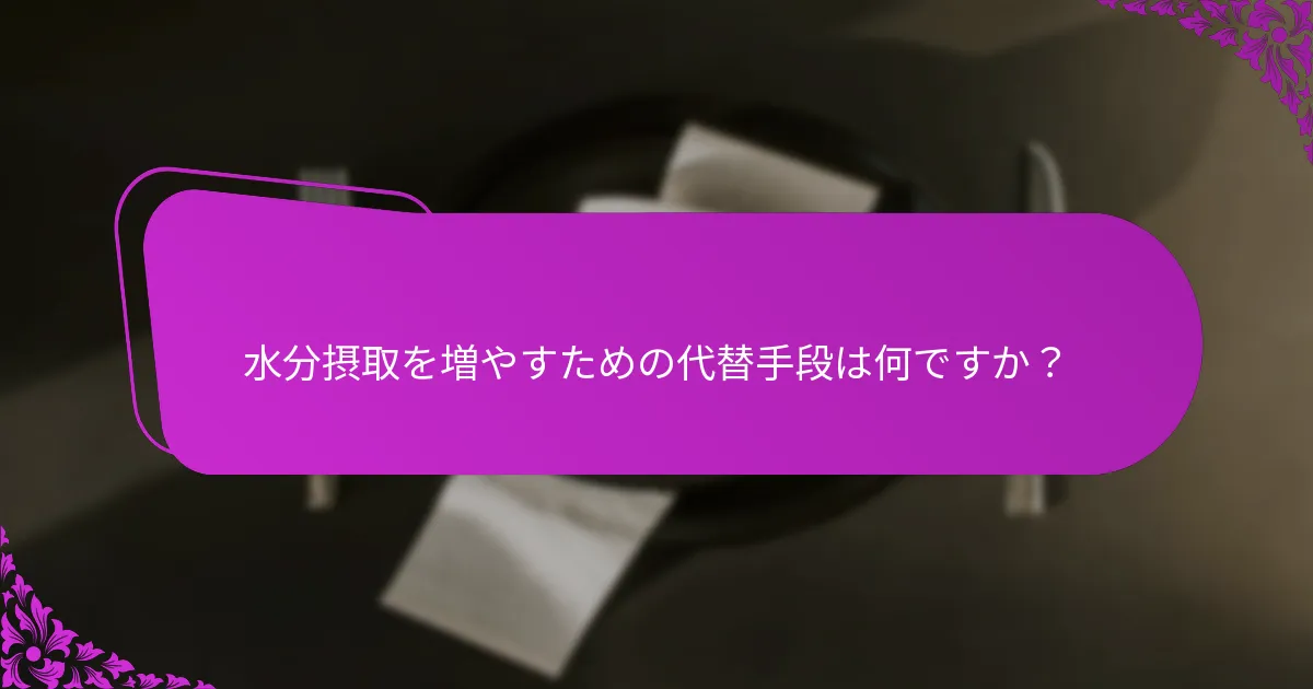 水分補給のニーズを追跡するための視覚的補助具は何ですか？